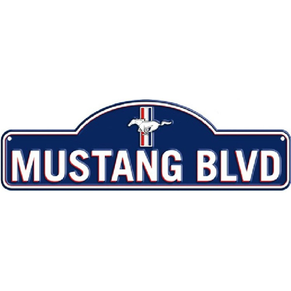 Mustang BLVD Licensed Die-Cut Embossed 18" x 6" Sign NEW! Collectibles:Advertising:Automobiles:American:Ford Style Your Walls